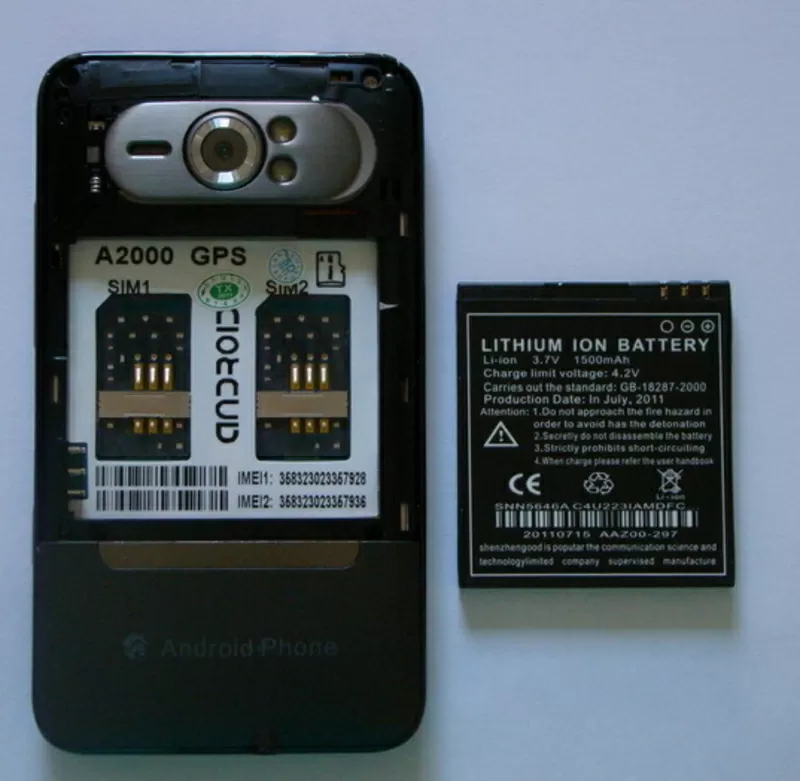 Клон Htc Star  A2000 Android 2.2 + Gps на 2 сим карты 3