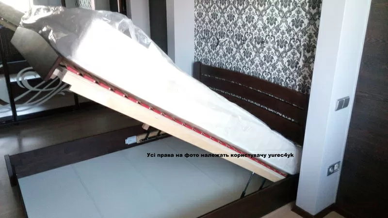 Деревянная кровать с подъёмным механизмом   матрас 3