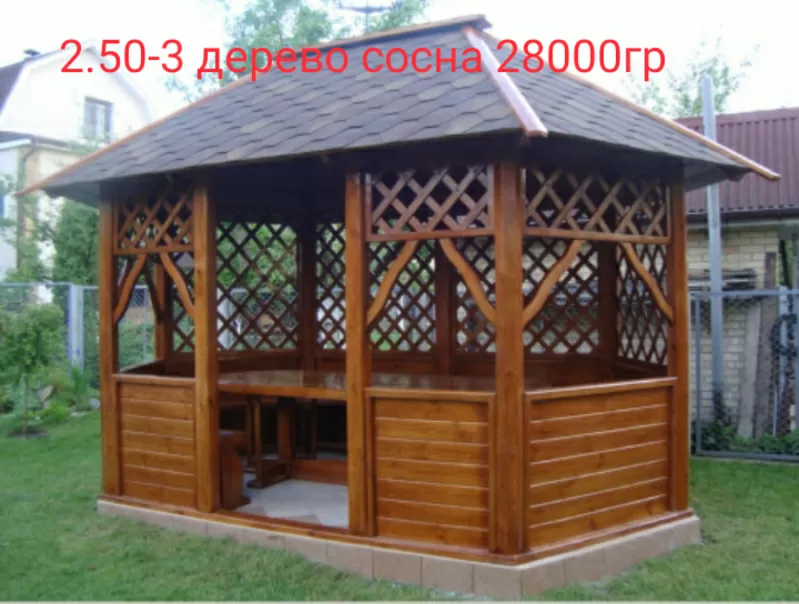 Беседки из дерева сосна 5