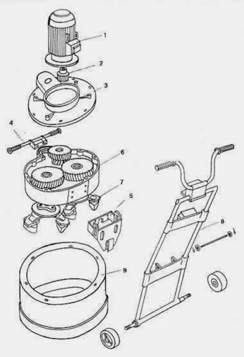 Ремонт (запчасти) для шлифовальных машин по паркету и бетону 2